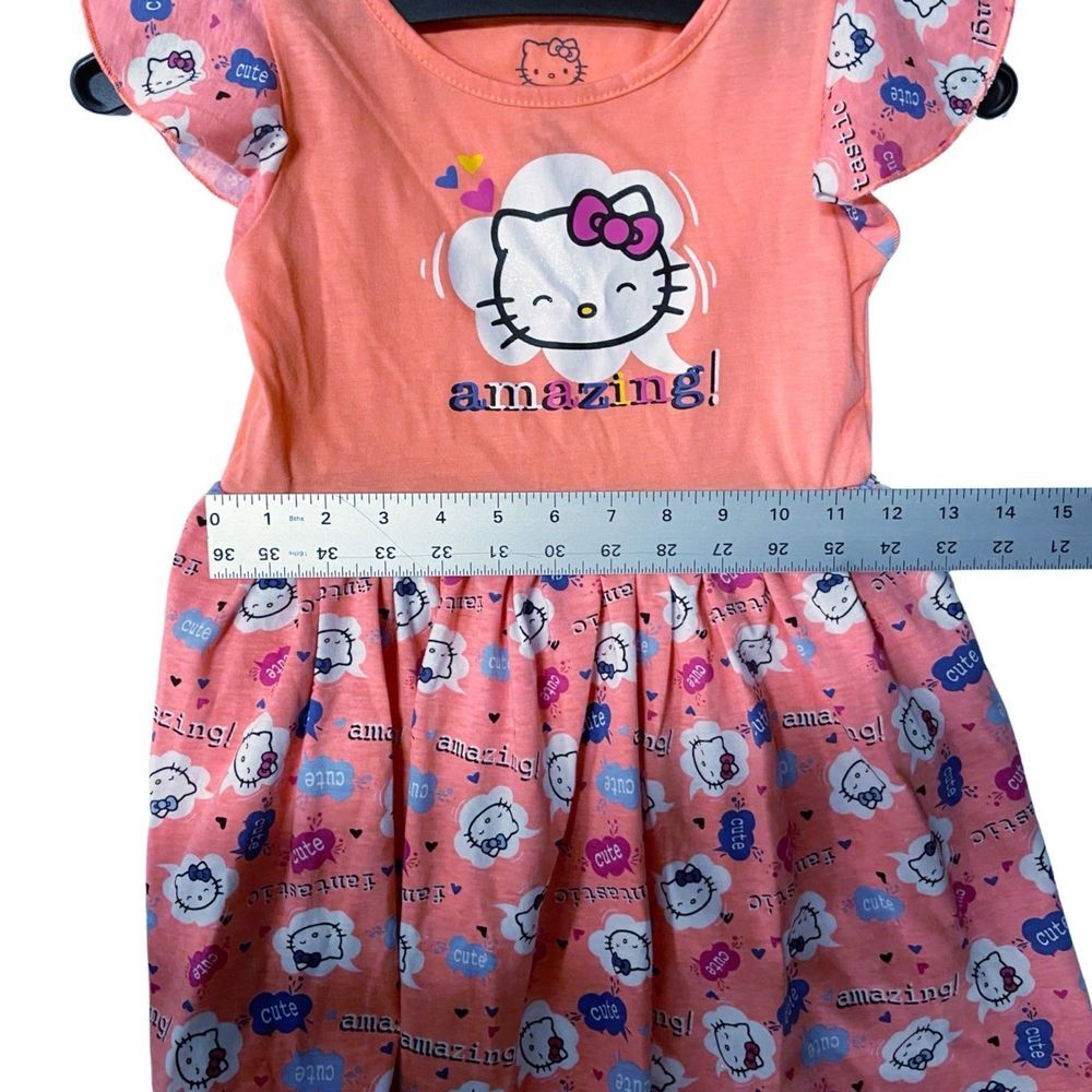 Hello Kitty | Girls Midi/Knee Length Fun Casual Dress, Size 6X - Picture 6 of 7